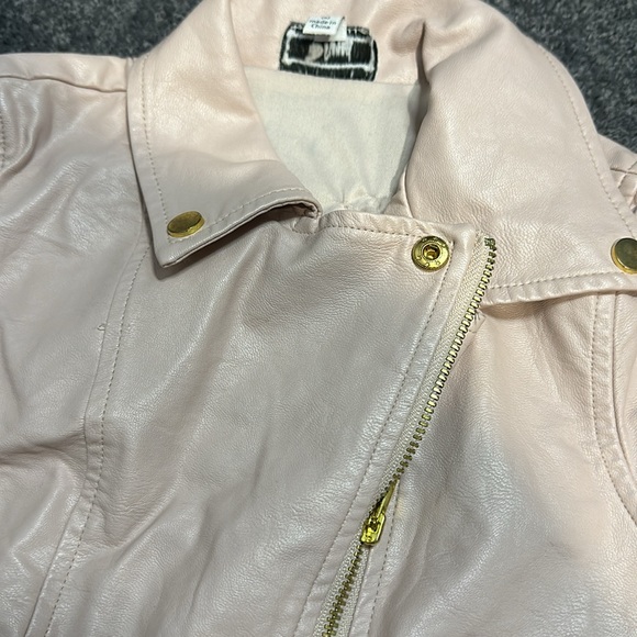 Designed by Disney Pink Faux Leather Jacket Girls Size 6 - Picture 3 of 4